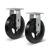 NINOSO 8'' Caster Wheels Heavy Duty, Industrial Rubber Caster Wheels