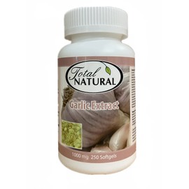 Garlic Extract 1000mg 250 Softgels [1 bottle] by Total Natural