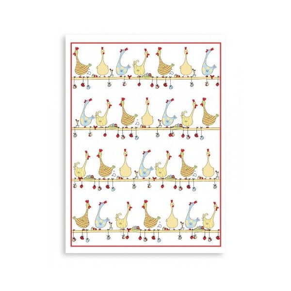 Sale. Kracht – For Easter Linen Cotton Tea Towels, Chicken