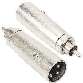 tunghey XLR to RCA Male Adapter, RCA Male to 3 Pin XLR Male Connector, HiFi Durable Gender Changer Audio Converter Coupler for Mixer Recorder amplifiers etc.