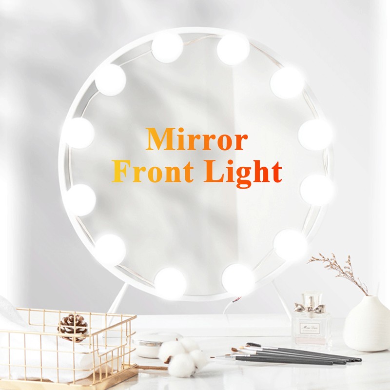Mirror Front Light USB Makeup Light Tri-color Dimming Mirror Light