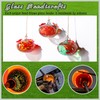 Tioncy 3 Pcs Hand Blown Glass Hummingbird Feeders for Outdoors