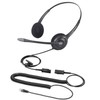 VoiceJoy QD(Quick Disconnect) Binaural Headset with Microphone RJ9 Plug for