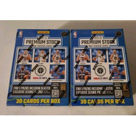 2 Box Lot - 2023-24 Hoops Premium Stock Blaster Box - From a Fresh Case