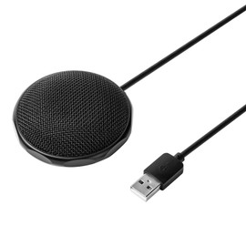 USB Omnidirectional Condenser Microphone Mini Wired Meeting Business Mic for PC Laptop