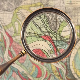 Mississippi River Meander Belt, Geological Map by Harold Fisk, 1944- 1 of 15 - 16 x 24 inches