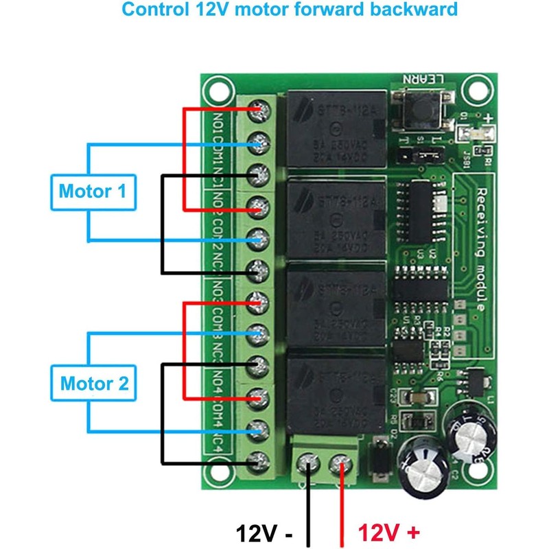 12V 4 Channels 433Mhz Wireless Remote Control Switch with Industrial