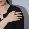Nisgoin Sunflower Spoon Rings for Women- 925 Sterling Silver Turquoise