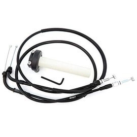 Throttle Cable Set w/Black Throttle Tube - Fits Honda CB350F/500/550/750 FT500 - Early