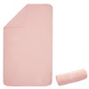 Decathlon Nabaiji Ultra Compact Microfibre Stiped Towel Fluo Pale Peach