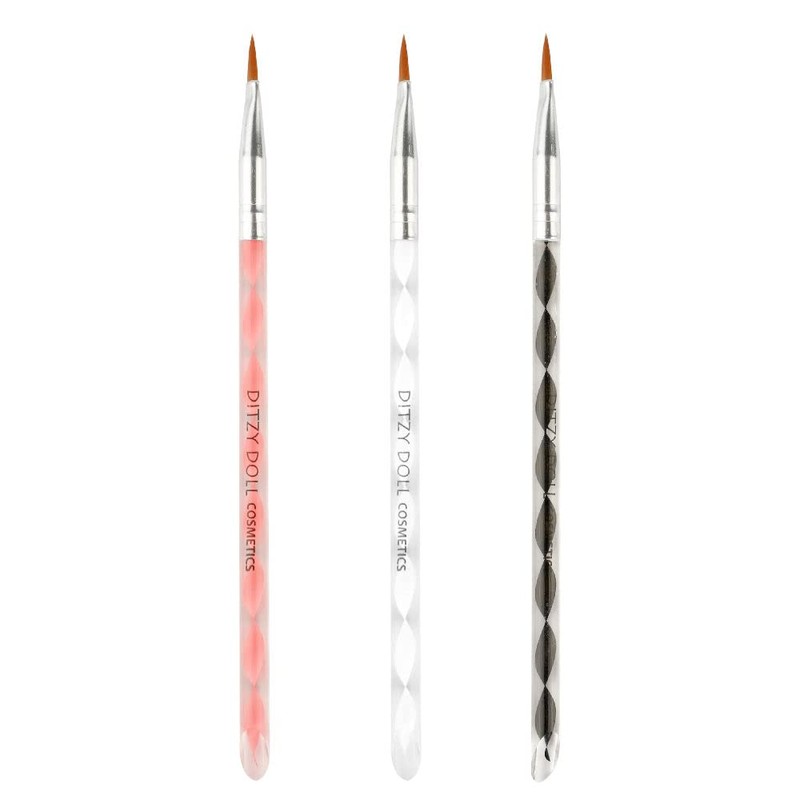 DITZY DOLL 5 PACK NAIL ART BRUSHES - Acrylics Design
