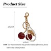Hoheng Pink Cherry Purse Charm Cherry Keychain Cute Fruit Pearl