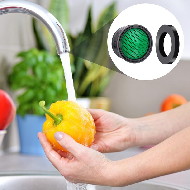 Amabro 20 x Faucet Aerator Replacement Parts with Gasket