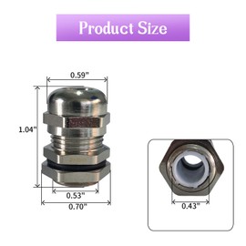 AnRui PG9 Cable Gland Waterproof Metal Cable Glands Joints Adjustable Connector for 4-8mm Dia Cable, Set of 10