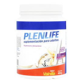 PLENLIFE - Suplemento Alimenticio en Polvo - Suplemento para Adultos Activos - Bote con 454 Gramos (454 Gramos, Vainilla)                             