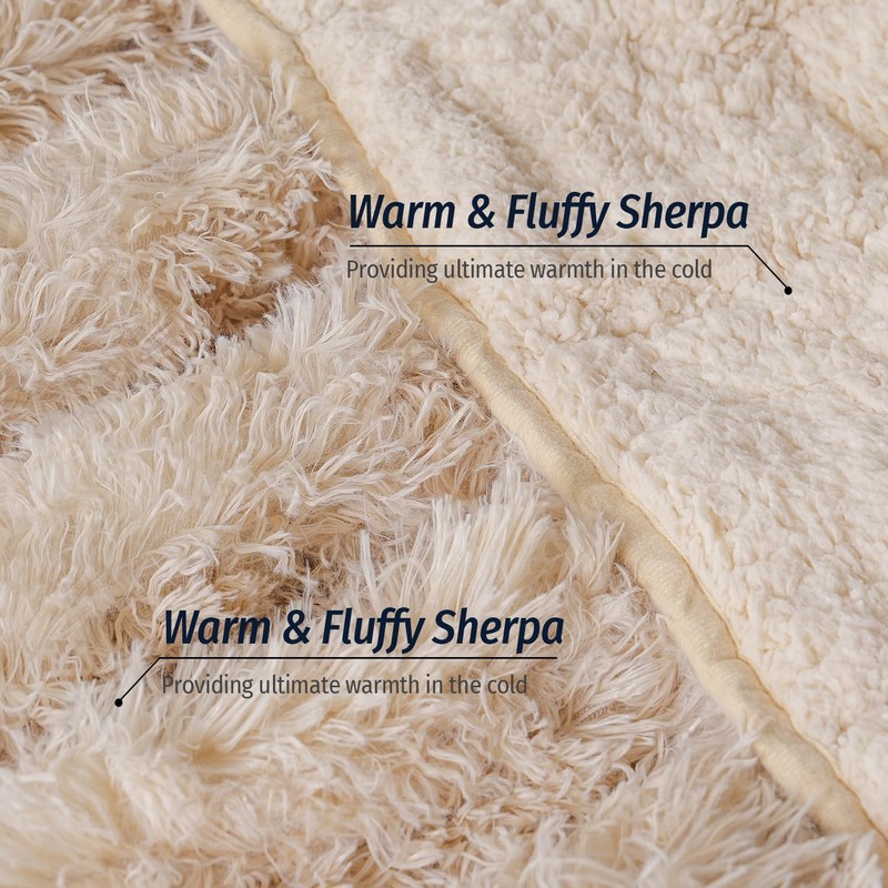 Weighted Blanket for Adult 60"x80" 15lbs Soft Long Plush Queen