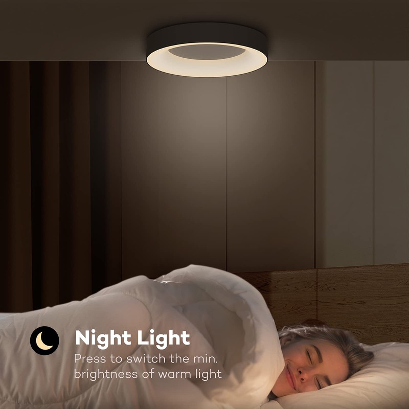 Annaror RGB Led Flush Mount Ceiling Light with Remote Control,