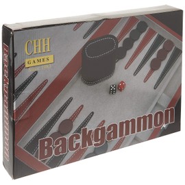 CHH 15" Black/Red Backgammon Set