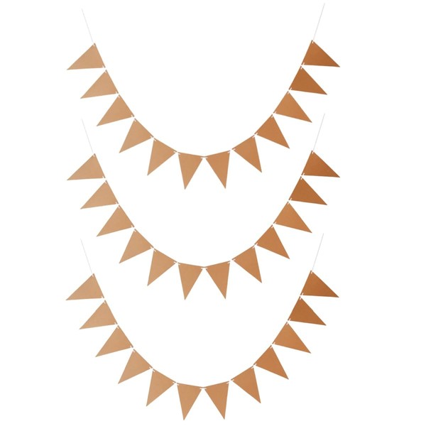 Pack of 36 DIY Kraft Paper Banner Bunting Triangular Flag