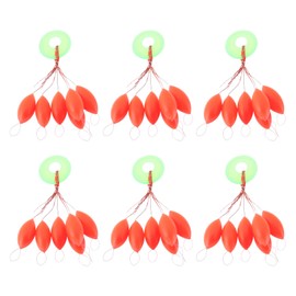 YINETTECH Pack of 60 Floatings Pop Up Rig Beads Red 15 x 7 mm Compatible with Any Fishing Hook Length