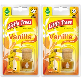 Little Trees Air Freshener Bottle LTBZ9 Vanilla Fragrance For Car Home Boat Caravan - Double Pack