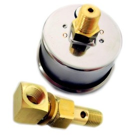 VMS RACING 89-04 Black Fuel Pressure Gauge Liquid Filled 0-100 PSI Compatible with Mitsubishi Eclipse