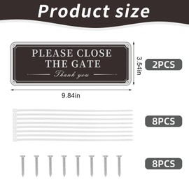 2 Pcs Please Close The Gate Sign Dog,Beware Of The Dogs Signs,Outside Warning Bewares Keep Gates Closed,Free Aluminum,Uv Protected,Resistant Durable Ink,Weather Fade for Outdoor Doors Wall Fence