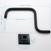SEABEFORE 13" Gooseneck (S-Shape) Shower Arm Black Shower Head Extension