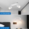 ANWIO EUS-EA190811-10-02RW Ceiling Spotlight 2-Bulb White GU10 Swivelling Spotlight for