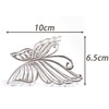 MinoCino Butterfly Hair Clips for Women Girls, Large Sliver Metal