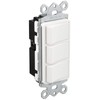 Baomain Triple Rocker Light Switch, 15A 120V Single Pole, 3