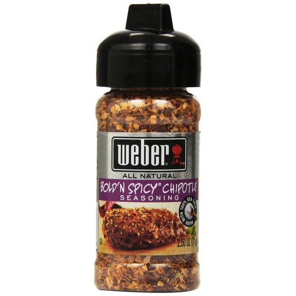 Weber Chipotle Seasoning, Bold 'N Spicy, 2.5 Ounce