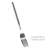 Extendable Fork, BBQ Telescopic Fork Stainless Steel Fruit Dessert Long