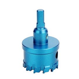 GRIXLEN 58mm（ 2.28 inch ） Carbide Hole Saw,Metal Steel Hole Saw,Stainless Steel Drill Bit, Hole Cutter for Stainless Steel,Sheet Metal, Thick Metal and Iron,Blue (58mm（ 2.28 inch ）)