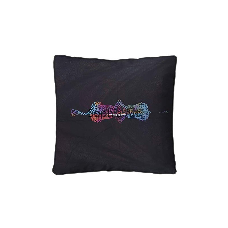 Sophia Art Indian Multi Elephant Mandala Floor Pillow Square Ottoman