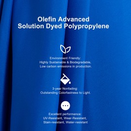 Tempera Premium Patio Cantilever Umbrella with Aluminum Stand, 3-year Nonfading Olefin Canopy & 360° Rotation Device & Integrated Infinite Tilting and Cross Base (Royal blue)