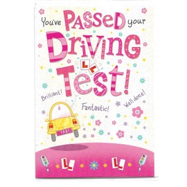 You've Passed Your Driving Test - Pink Congratulations Card