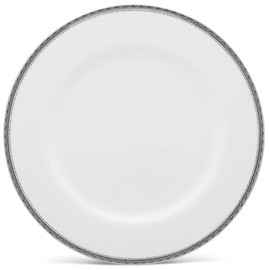 Noritake Whiteridge Platinum Dinner Plate, 10 1/2", Set of 4 in White