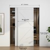 WEWORTH Bypass Sliding Door Track Hardware 60", Wardrobe Closet Door