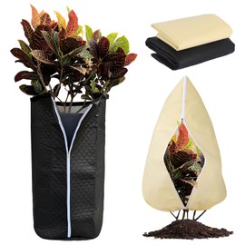 EAVNCLG Plant Planter Protector - Large, Winter Planter Freeze Bag, Planter Warmer Cover with Plant Freeze Shield for Keeping Potted Plants Warm Outdoors (23.6 inches in Diameter x 39.4 inches high)