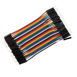 bociloy 40pcs 10cm Dupont Wire Male to Male 40pin Breadboard Jumper Wires Multi-Color Ribbon Cable Line Connector