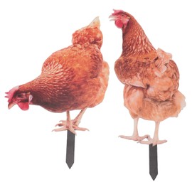 Garden Chicken Stake Colorful Weather Resistant Acrylic Decorative Animal Figure Stake for Outdoor Lawn Courtyard