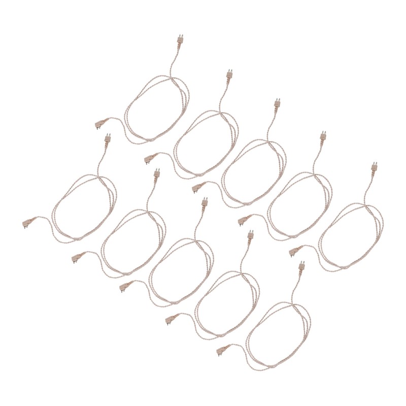 10Pcs 2pin Hearing Aid Cable High Temperature Resistance PVC Reliable