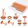 Comphic Copper Rivets for Leather, Smooth Leather Rivets, Pure Copper