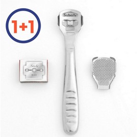 1+1 callus remover, heel exfoliator, foot file (10 replacement blades) include)