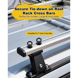 T Track Mount Tie Down Anchor for Roof Rack, M8 Heavy Duty Ring Shaped Eye Bolt, Stainless Steel T Bolt Eye Nut Tie Down Rings for Holding Bungee Cord, Ropes, Hooks