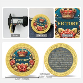 Imasoner Crown AA Sobriety Coins of Alcoholics Anonymous, Flowers Sobriety Chip for Women Men, AA Chips and Medallions with Serenity Prayer, AA Coin for Inspirational Sobriety Gifts