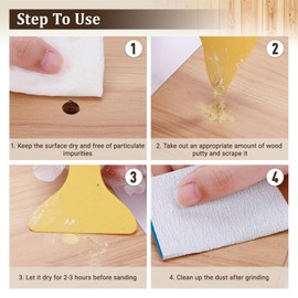 Verny Wood Filler,Wood Putty - for Repairing Wood Scratches,Water Resistant,Carrying Tool Easy to Use & Quick Drying,Wood Filler Stainable That Solves Wood Repair Problems,9.8oz (Natural Wood)