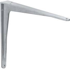 Gedotec Sparta Heavy Duty Aluminium Shelf Console, Depth: 400 mm, Pack of 1, Heavy Duty Aluminium Shelf Brackets, Load Capacity 340 kg for Wall Shelves, Rustproof Shelf Brackets, Wall Angle