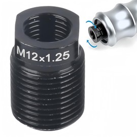 Korekaou Shift Knob Adapter Car Shift Aluminum Alloy Replacement Screws Inside Screws External Screws for Universal Knob Shift Lever Knob Screw Conversion Adapter (1, M12X1.25)